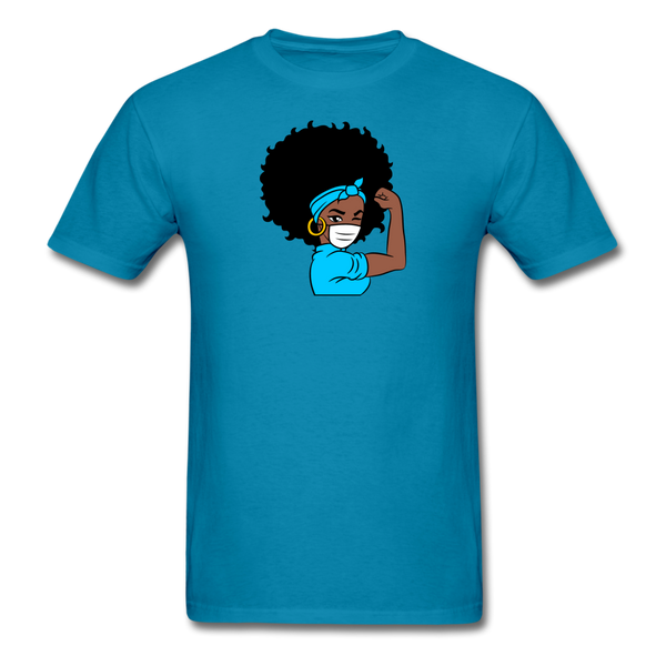 Afro Woman Doctor Nurse - turquoise