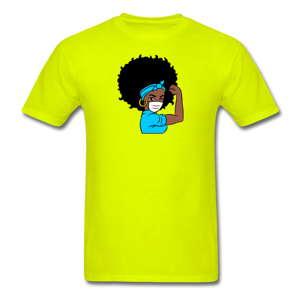 Afro Woman Doctor Nurse - safety green