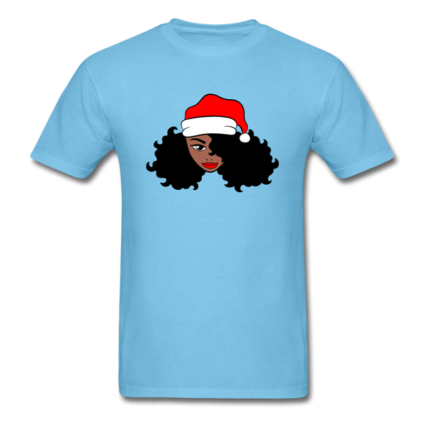 Afro Santa Claus Girl - aquatic blue