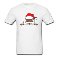 Peekaboo Black Santa - white