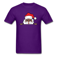 Peekaboo Black Santa - purple