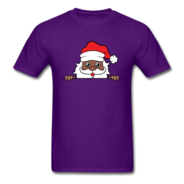 Peekaboo Black Santa - purple
