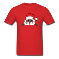 Peekaboo Black Santa - red