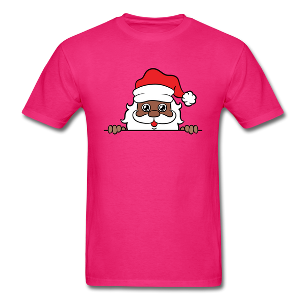 Peekaboo Black Santa - fuchsia