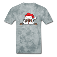 Peekaboo Black Santa - grey tie dye