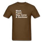 Mask, Paper, Saty Home & Sanitizer - brown