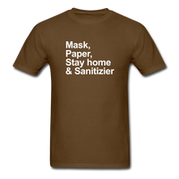 Mask, Paper, Saty Home & Sanitizer - brown