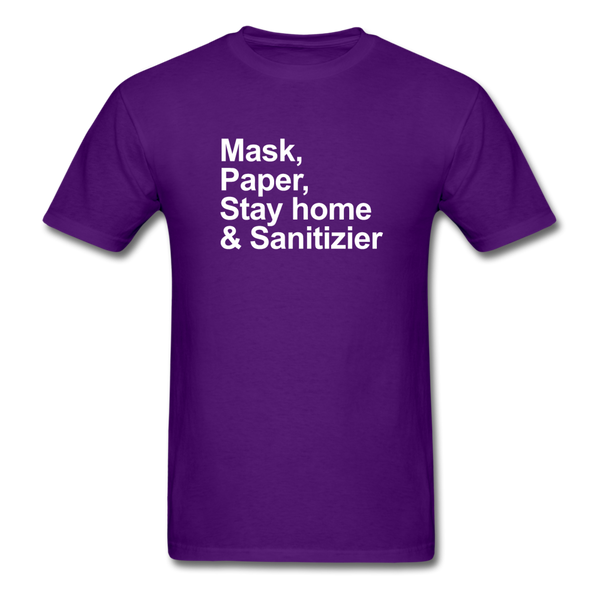 Mask, Paper, Saty Home & Sanitizer - purple