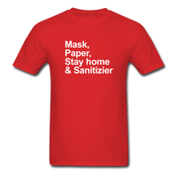 Mask, Paper, Saty Home & Sanitizer - red