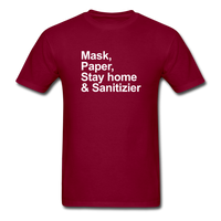 Mask, Paper, Saty Home & Sanitizer - burgundy