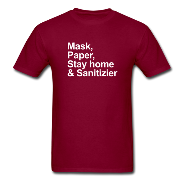 Mask, Paper, Saty Home & Sanitizer - burgundy