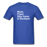 Mask, Paper, Saty Home & Sanitizer - royal blue
