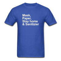 Mask, Paper, Saty Home & Sanitizer - royal blue