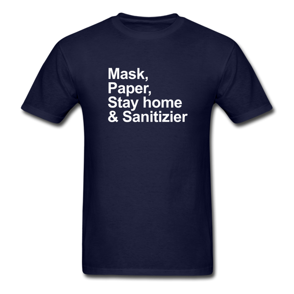 Mask, Paper, Saty Home & Sanitizer - navy