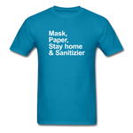 Mask, Paper, Saty Home & Sanitizer - turquoise