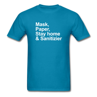 Mask, Paper, Saty Home & Sanitizer - turquoise