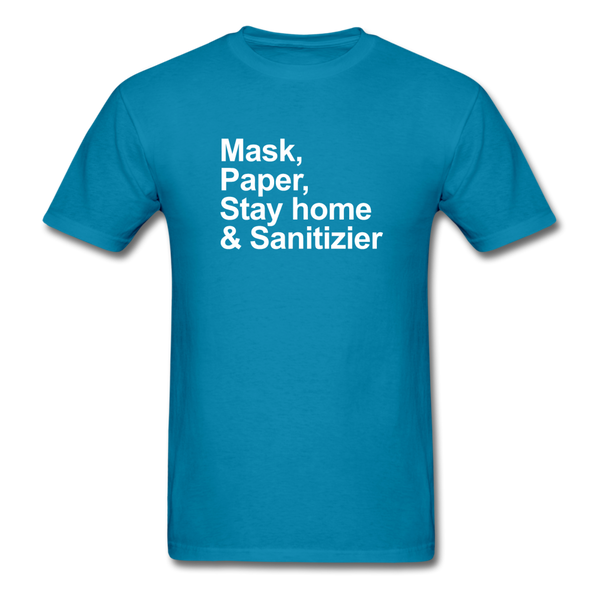 Mask, Paper, Saty Home & Sanitizer - turquoise