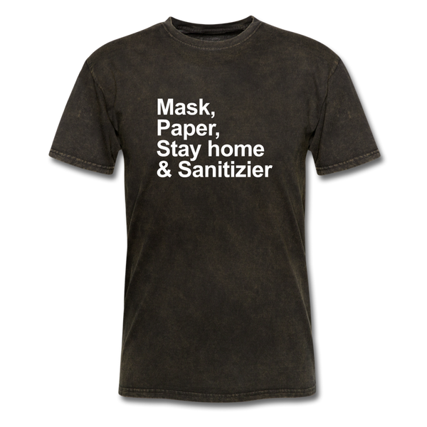 Mask, Paper, Saty Home & Sanitizer - mineral black