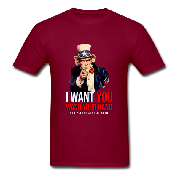 Wash Your Hand - burgundy