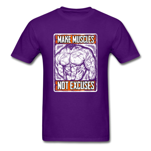 Make Muscle, Not Excuses - purple