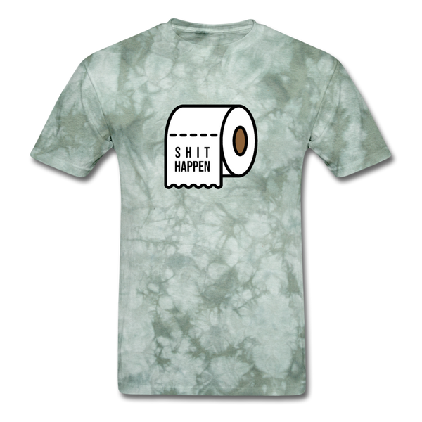Shit Happen - military green tie dye