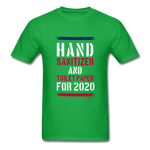 Hand Sanitizer And Toilet Paper - bright green