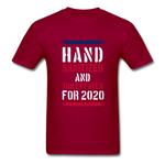 Hand Sanitizer And Toilet Paper - dark red