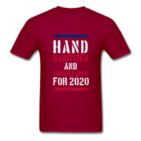 Hand Sanitizer And Toilet Paper - dark red