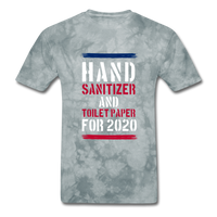 Hand Sanitizer And Toilet Paper - grey tie dye