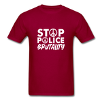 Stop Police - dark red