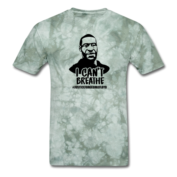 I Can't Breathe - military green tie dye