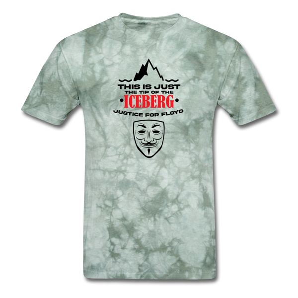 Tip Of Iceberg - military green tie dye