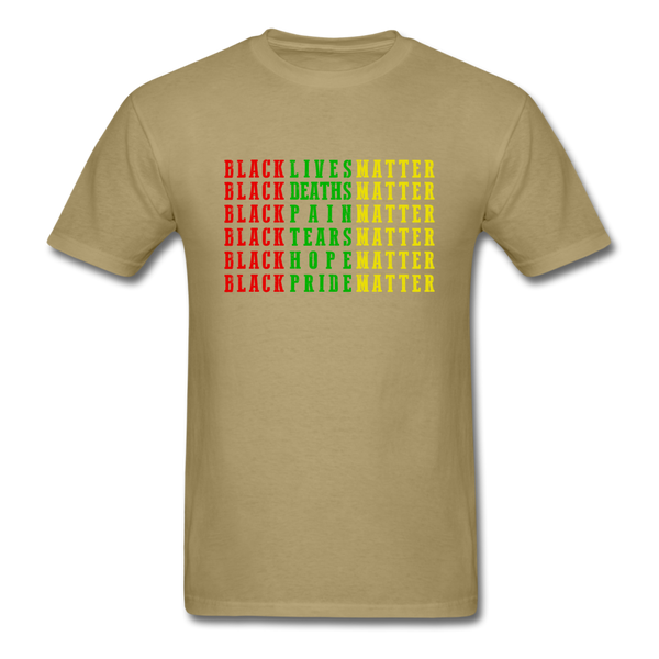 Black Lives Deaths - khaki