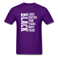 Lives Deaths Pain - purple