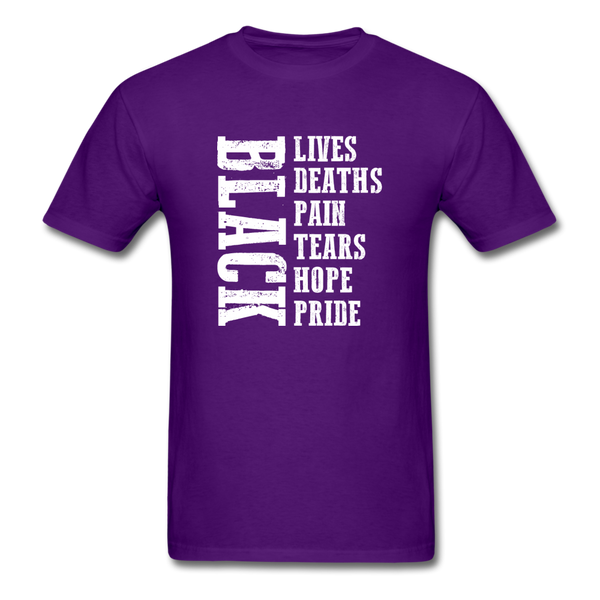 Lives Deaths Pain - purple