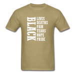 Lives Deaths Pain - khaki