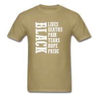 Lives Deaths Pain - khaki