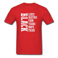 Lives Deaths Pain - red