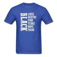 Lives Deaths Pain - royal blue