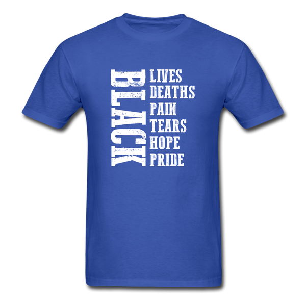 Lives Deaths Pain - royal blue