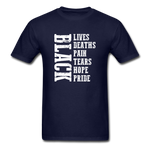 Lives Deaths Pain - navy