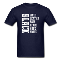 Lives Deaths Pain - navy