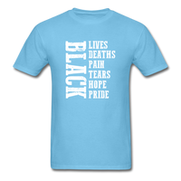 Lives Deaths Pain - aquatic blue