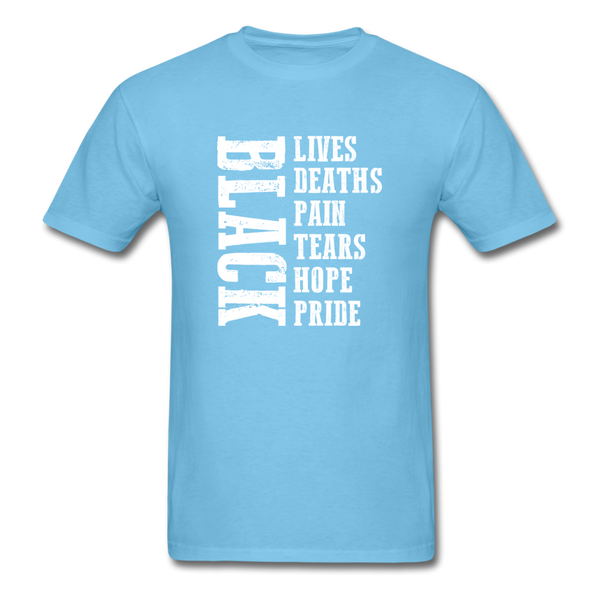 Lives Deaths Pain - aquatic blue