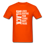 Lives Deaths Pain - orange