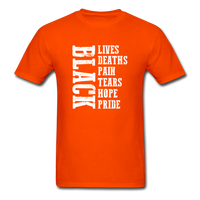 Lives Deaths Pain - orange