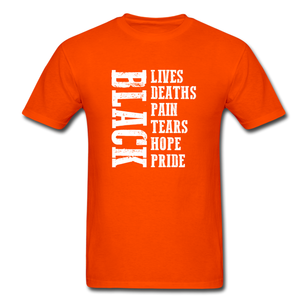 Lives Deaths Pain - orange