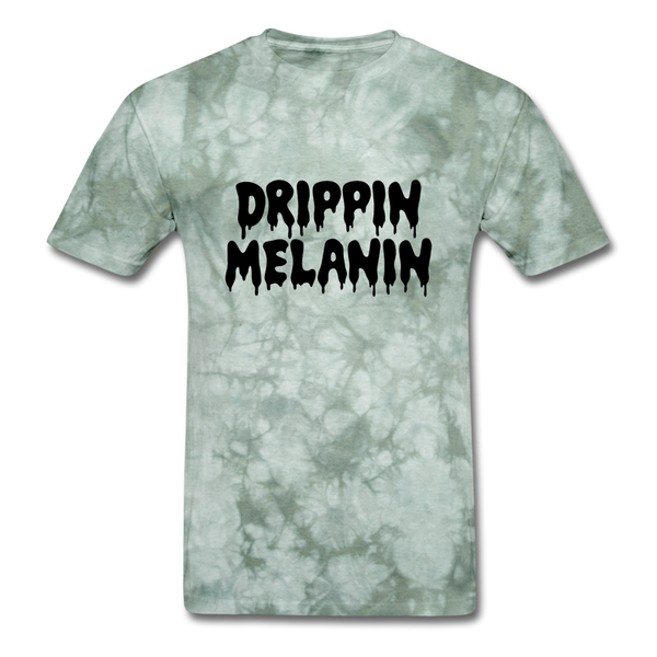 Drippin Melanin - military green tie dye