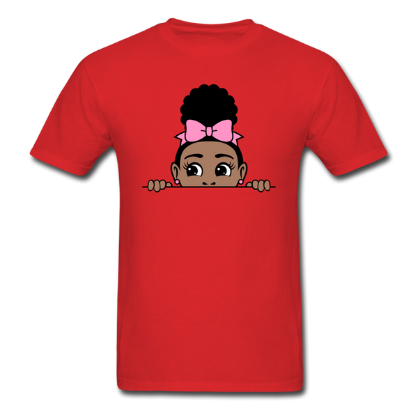 Puff Bow Girl - red