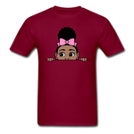 Puff Bow Girl - burgundy